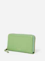 Oliver Bonas Green Zip Around Purse - Image 3 of 6