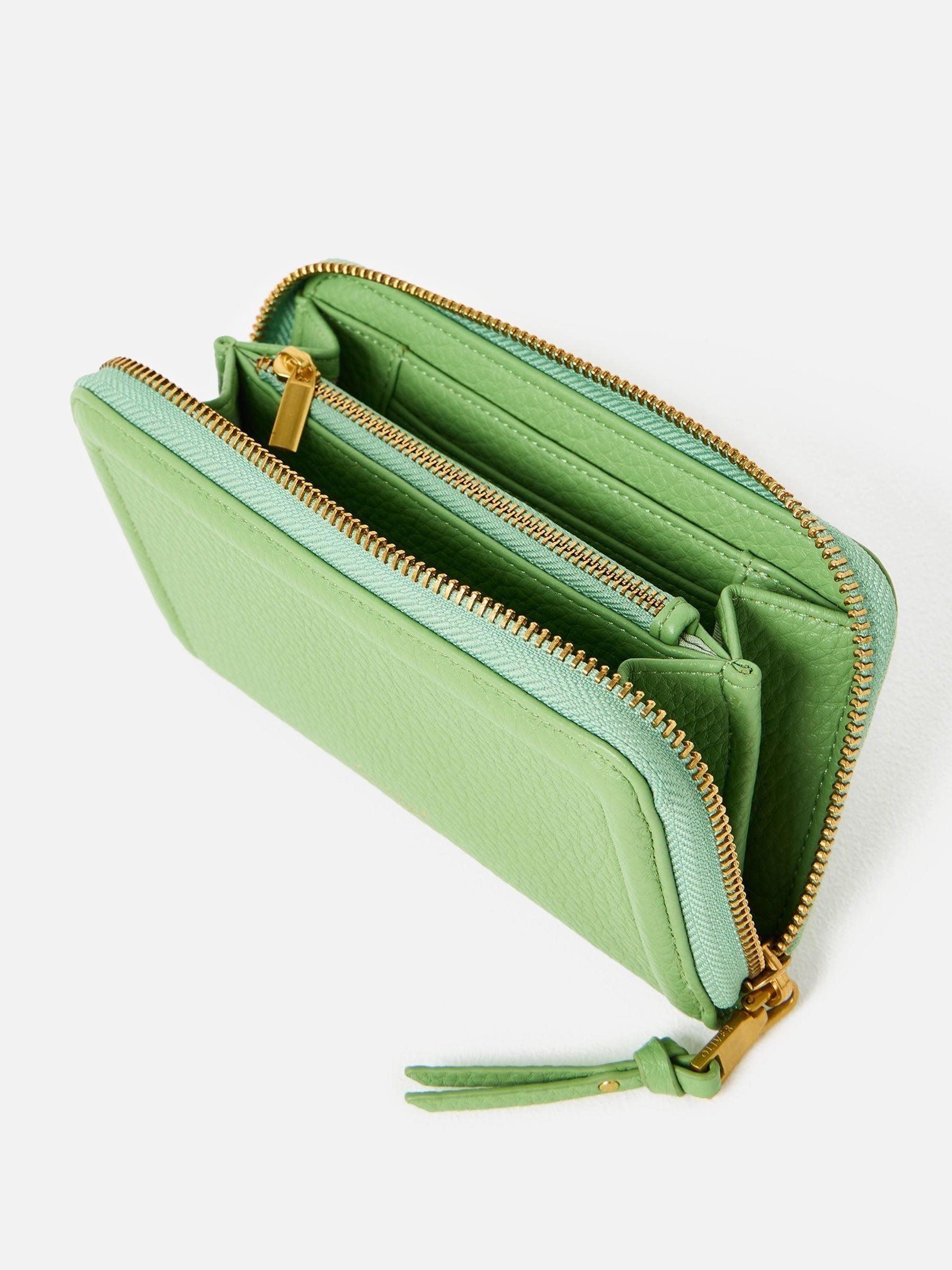 Buy Oliver Bonas Green Zip Around Purse from the Next UK online shop