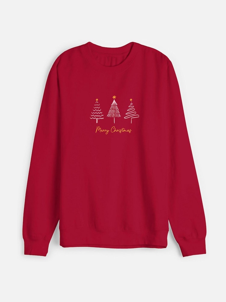 Personalised Unisex Christmas Tree Sweatshirt by Stitch Style - Image 1 of 3