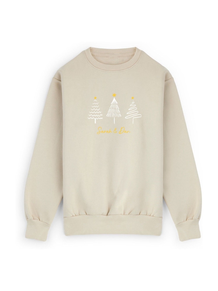Personalised Unisex Christmas Tree Sweatshirt by Stitch Style - Image 1 of 5