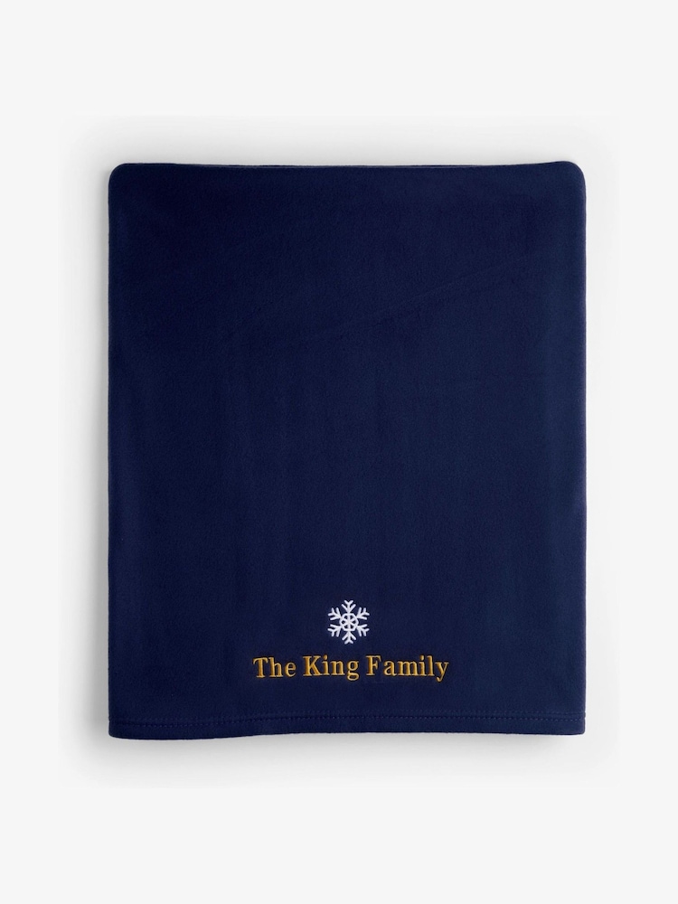 Personalised Christmas Fleece Blanket by Stitch Style - Image 1 of 4 Personalised Christmas Fleece Blanket by Stitch Style - Image 1 of 4