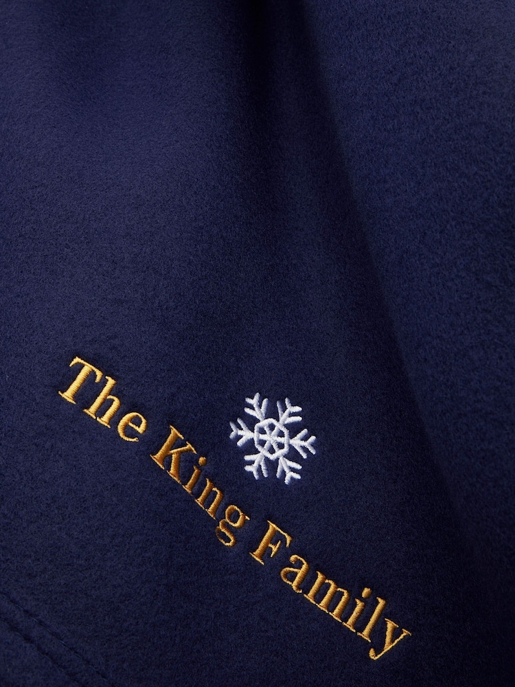 Personalised Christmas Fleece Blanket by Stitch Style - Image 2 of 4 Personalised Christmas Fleece Blanket by Stitch Style - Image 2 of 4