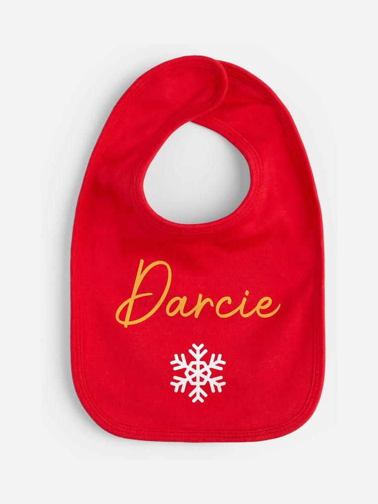 Personalised Christmas Bibs by Stitch Style - Image 1 of 4 Personalised Christmas Bibs by Stitch Style - Image 1 of 4