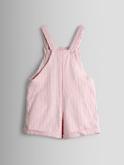 JoJo Maman Bébé Red Floral Embroidered Stripe Dungaree - Image 2 of 3