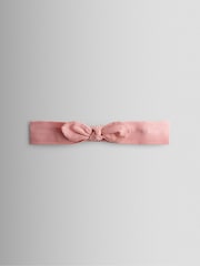 JoJo Maman Bébé Pink Broderie Dress, Bloomers & Headband Set - Image 6 of 7