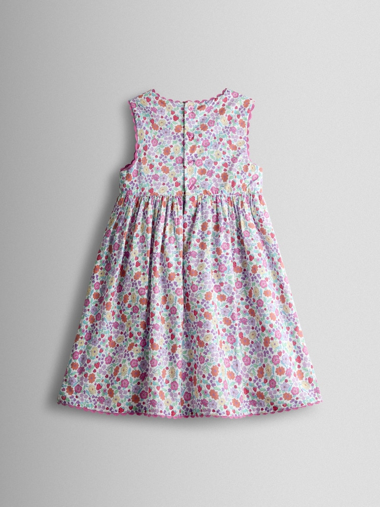 JoJo Maman Bébé Pink Appliqué Pocket Sleeveless Dress - Image 2 of 4