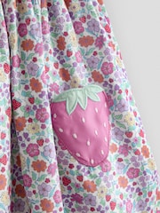 JoJo Maman Bébé Pink Appliqué Pocket Sleeveless Dress - Image 3 of 4