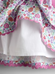 JoJo Maman Bébé Pink Appliqué Pocket Sleeveless Dress - Image 4 of 4