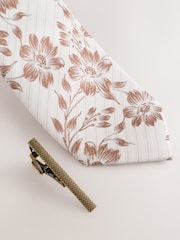 Neutral Tie and Pocket Square Set - Image 2 of 4