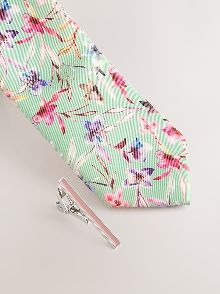 Sage Tie and Pocket Square Set - Image 2 of 4