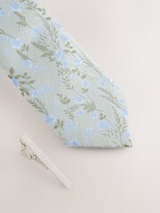 Light Green Tie and Pocket Square Set - Image 2 of 4