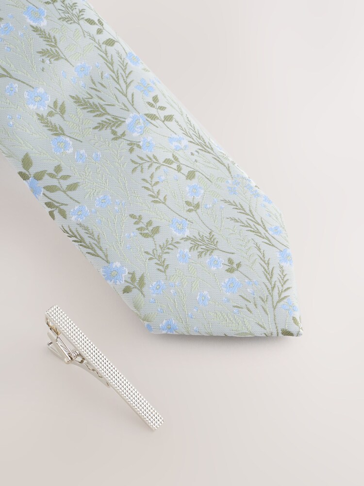 Light Green Tie and Pocket Square Set - Image 2 of 4