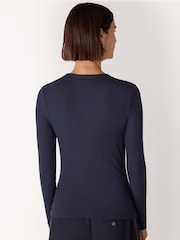 Whistles Blue Essential Ribbed Crew T-Shirt - Image 2 of 5