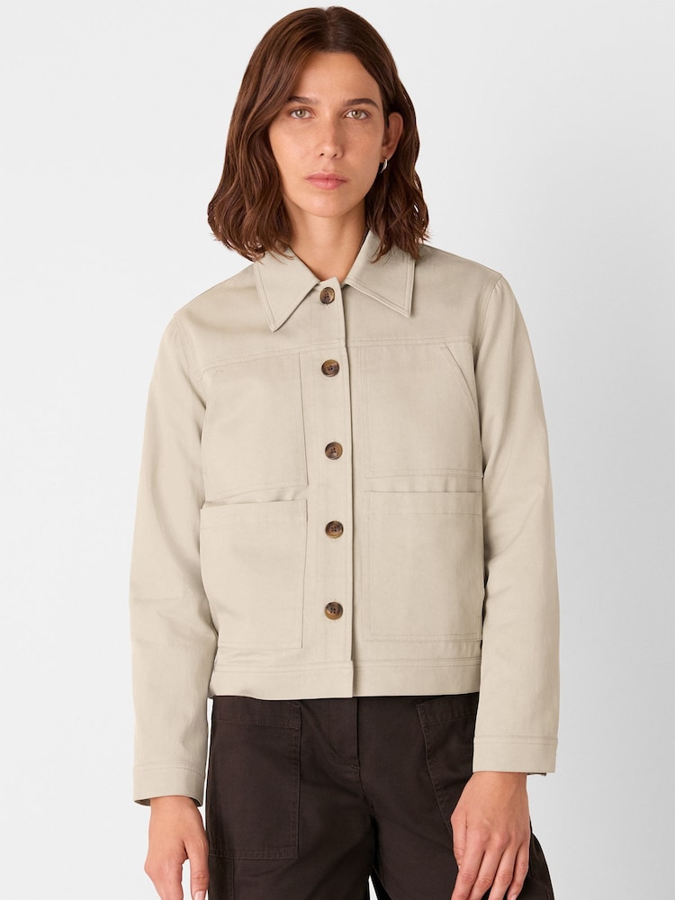 Whistles Nude Mia Pocket Detail Jacket - Image 1 of 4 Whistles Nude Mia Pocket Detail Jacket - Image 1 of 4