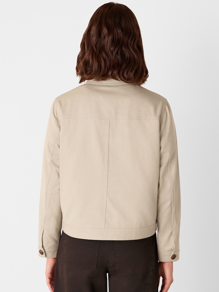 Whistles Nude Mia Pocket Detail Jacket - Image 2 of 4 Whistles Nude Mia Pocket Detail Jacket - Image 2 of 4