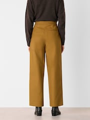 Whistles Brown Side Pleat Tapered Trousers - Image 2 of 4