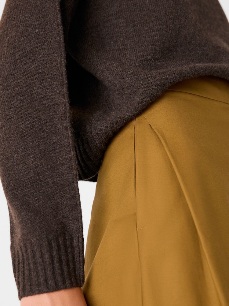 Whistles Brown Side Pleat Tapered Trousers - Image 4 of 4