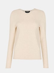 Whistles Cream Mila V-Neck Knit Jumper - Image 5 of 5