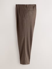Brown Relaxed Fit Seersucker Texture Suit Trousers - Image 7 of 10