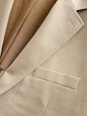 صخري - Relaxed Fit Seersucker Texture Suit Jacket - Image 10 of 11