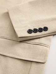 صخري - Relaxed Fit Seersucker Texture Suit Jacket - Image 11 of 11