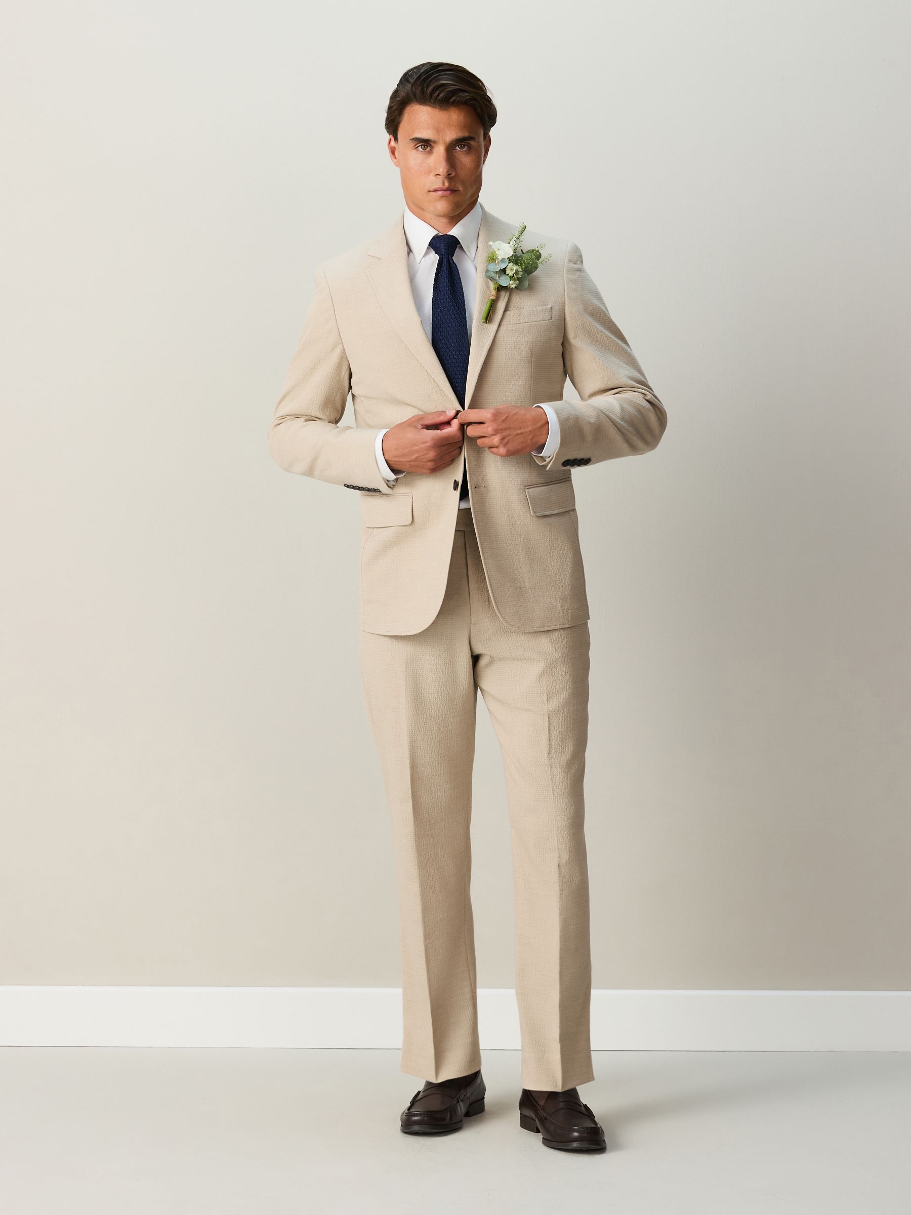 Buy Stone Relaxed Fit Seersucker Texture Suit Jacket from Next USA