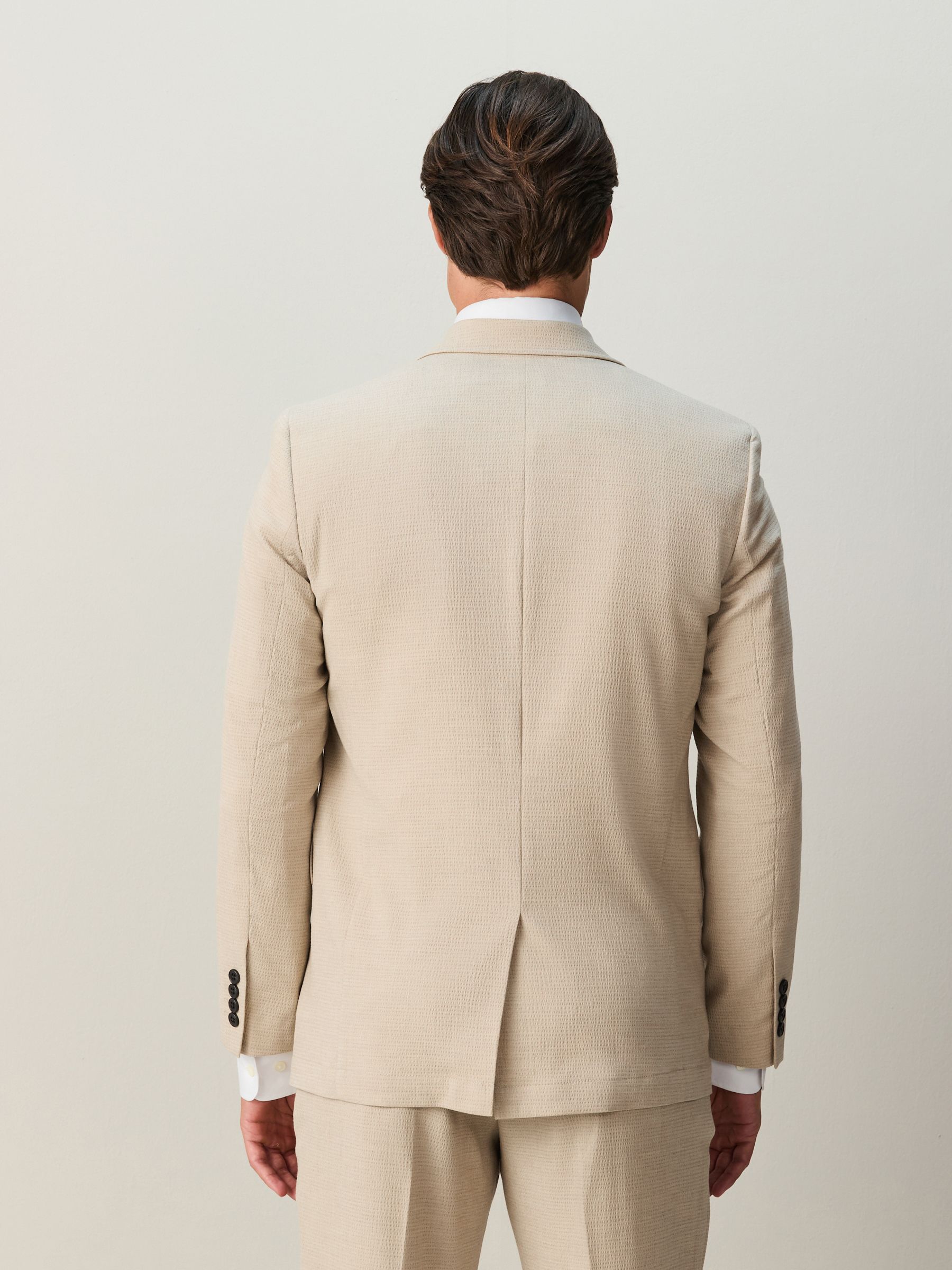 Buy Stone Relaxed Fit Seersucker Texture Suit Jacket from Next USA