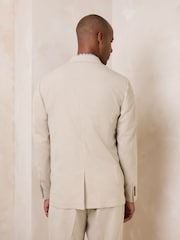 صخري - Relaxed Fit Seersucker Texture Suit Jacket - Image 3 of 11