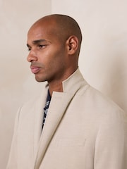 صخري - Relaxed Fit Seersucker Texture Suit Jacket - Image 4 of 11
