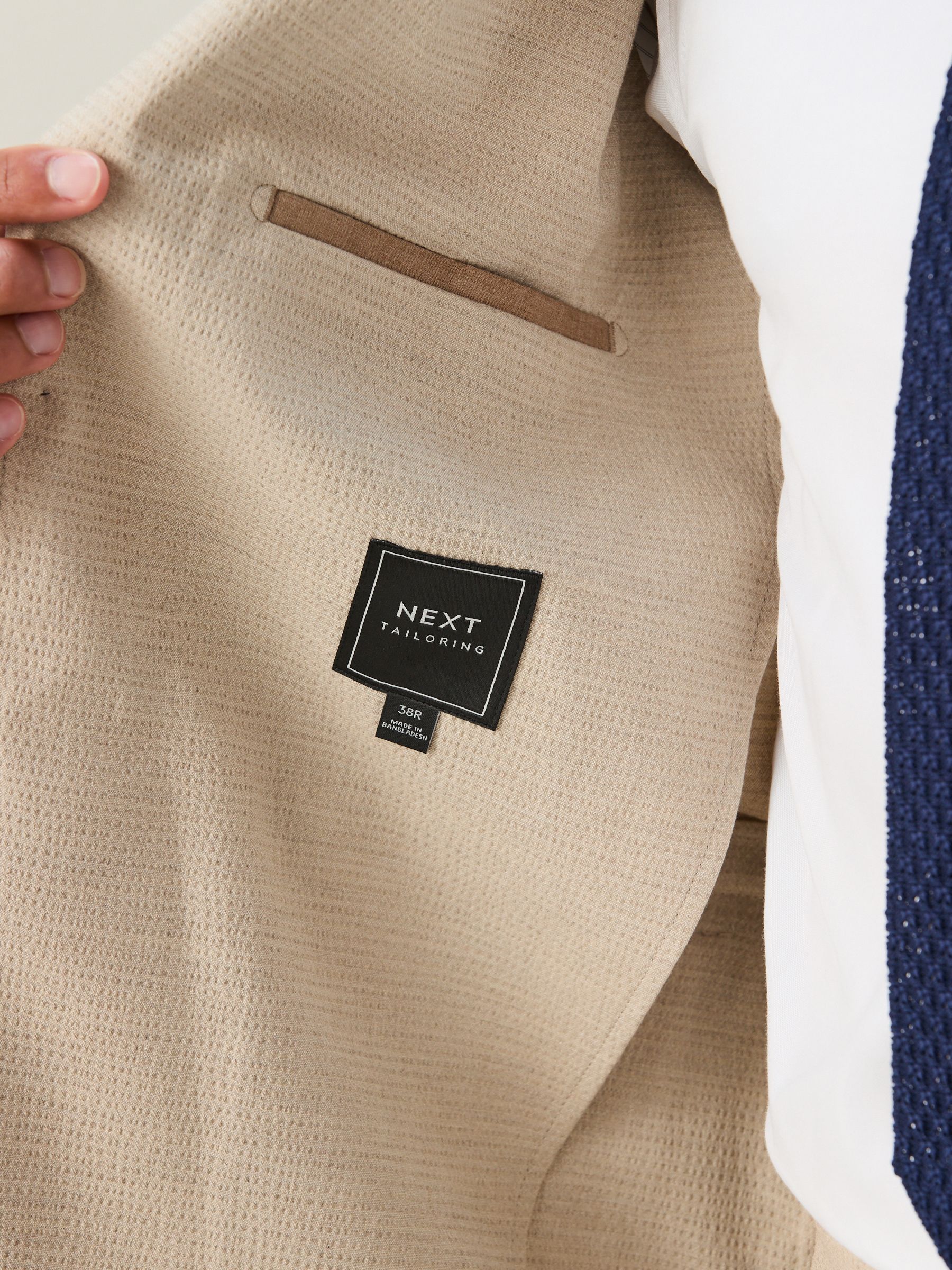 Buy Stone Relaxed Fit Seersucker Texture Suit Jacket from Next USA