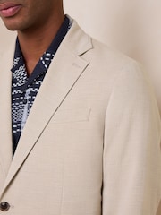 صخري - Relaxed Fit Seersucker Texture Suit Jacket - Image 5 of 11
