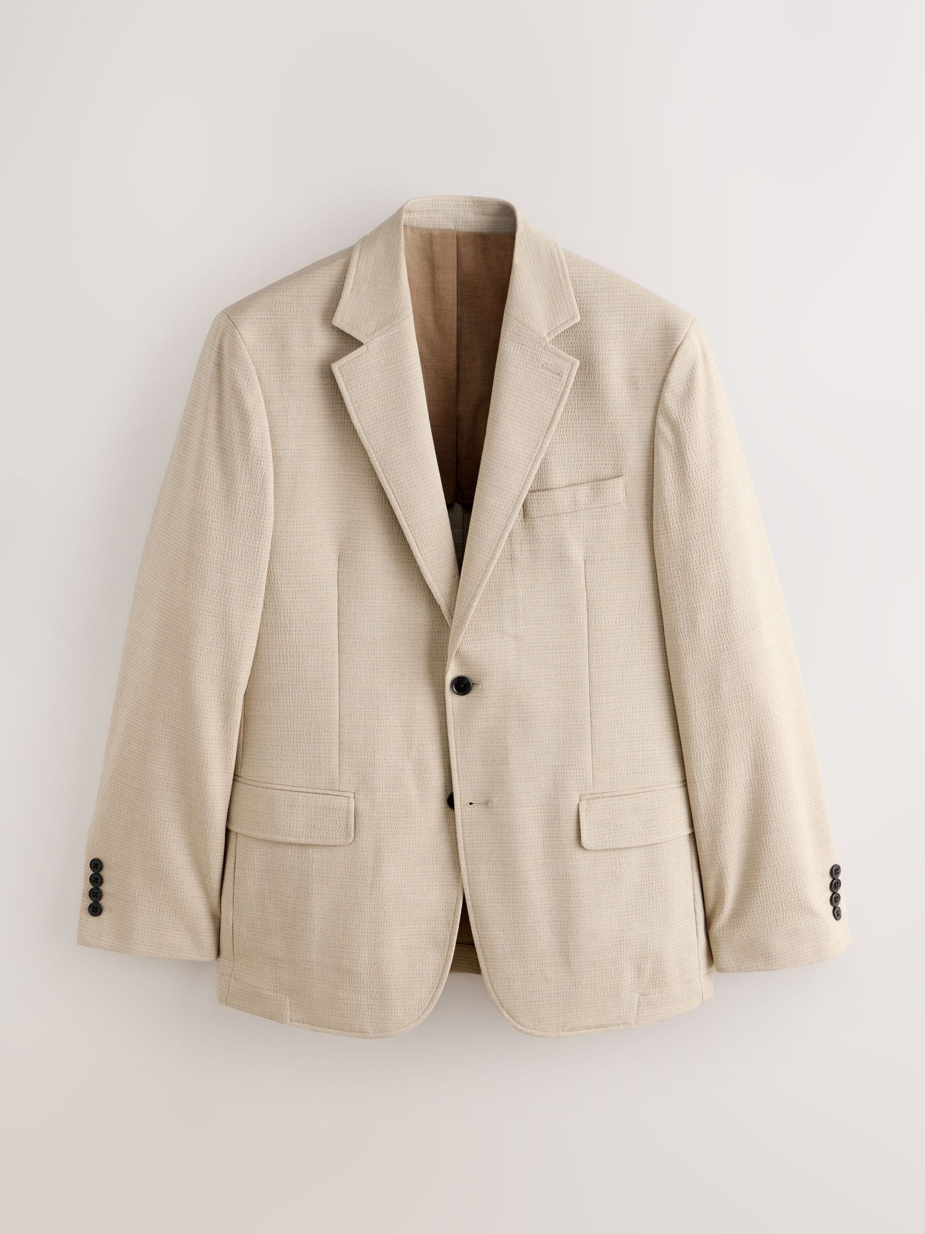 Buy Stone Relaxed Fit Seersucker Texture Suit Jacket from Next USA