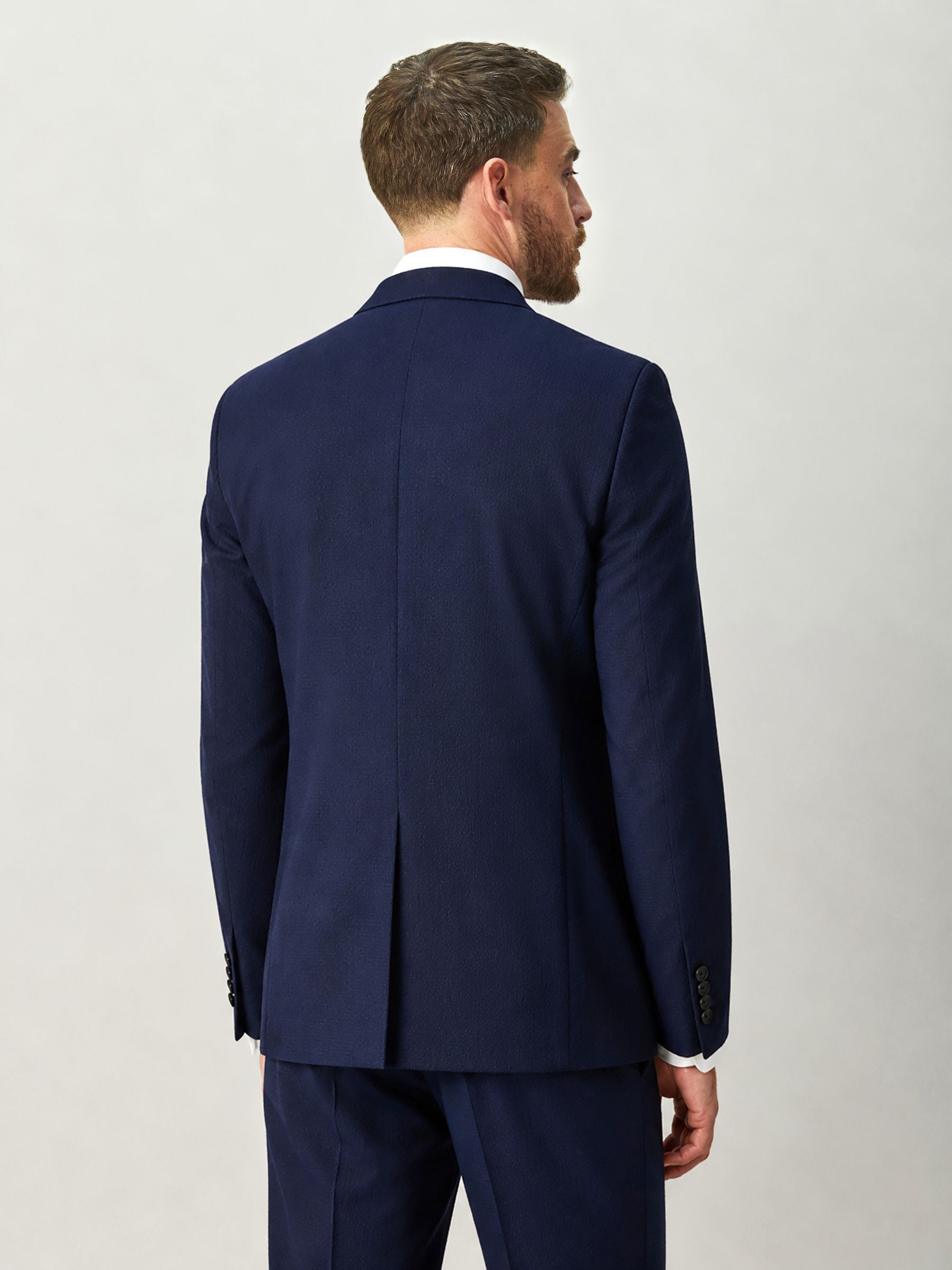 Buy Navy Relaxed Fit Seersucker Texture Suit Jacket from Next USA