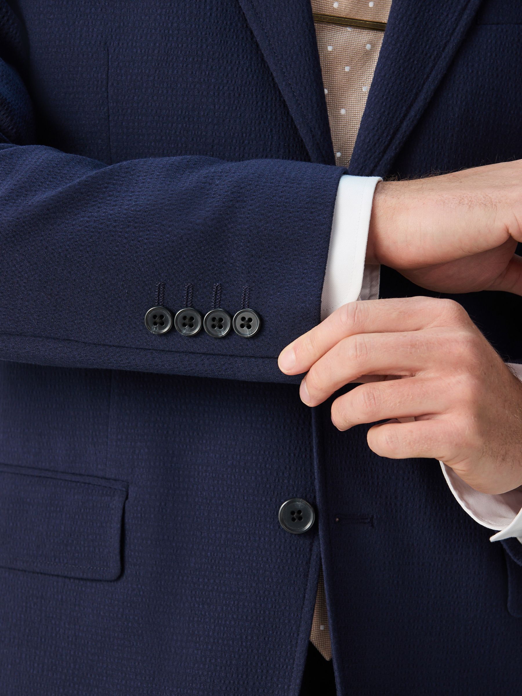 Buy Navy Relaxed Fit Seersucker Texture Suit Jacket from Next USA
