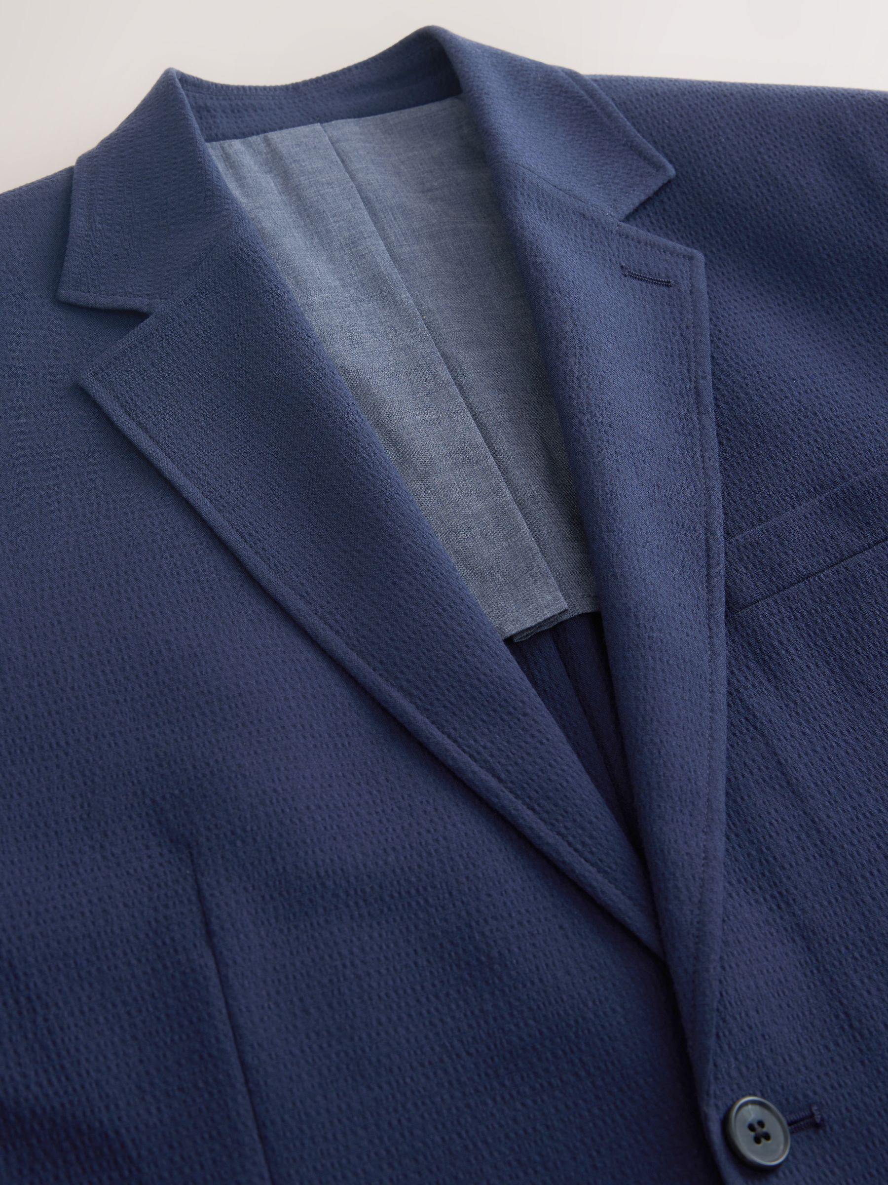 Buy Navy Relaxed Fit Seersucker Texture Suit Jacket from Next USA