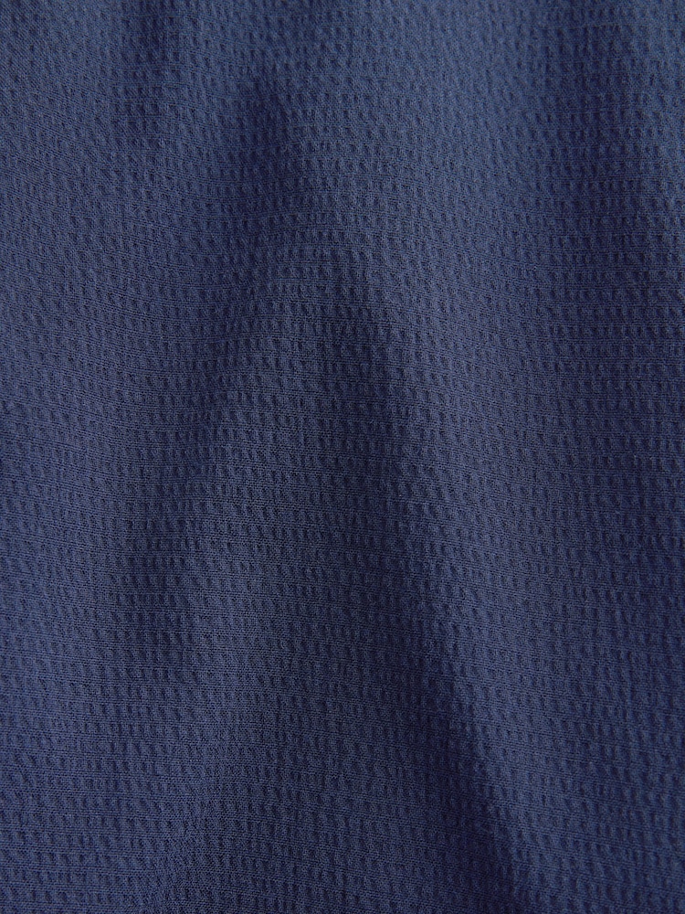 Navy Relaxed Fit Seersucker Texture Suit Trousers - Image 10 of 10