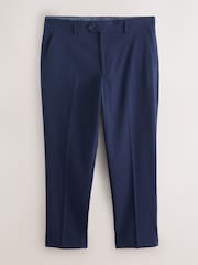 Navy Relaxed Fit Seersucker Texture Suit Trousers - Image 5 of 9