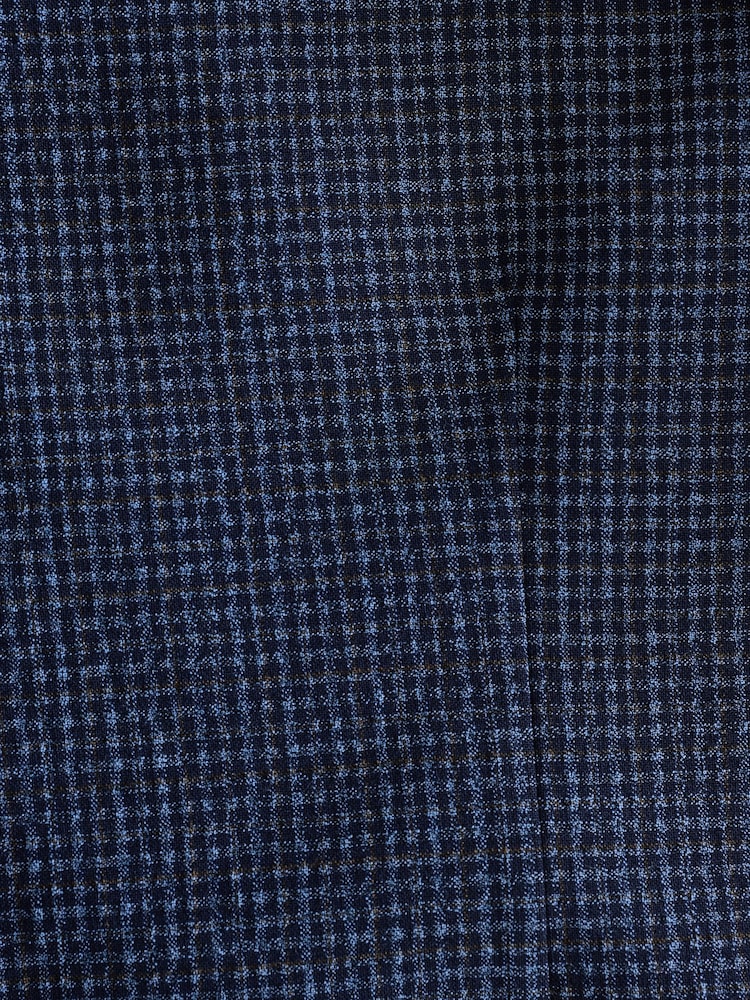 Navy Relaxed Fit Wool Blend Gingham Check Suit Jacket - Image 11 of 11 Navy Relaxed Fit Wool Blend Gingham Check Suit Jacket - Image 11 of 11