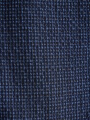 Navy Relaxed Fit Wool Blend Gingham Check Suit Trousers - Image 10 of 10