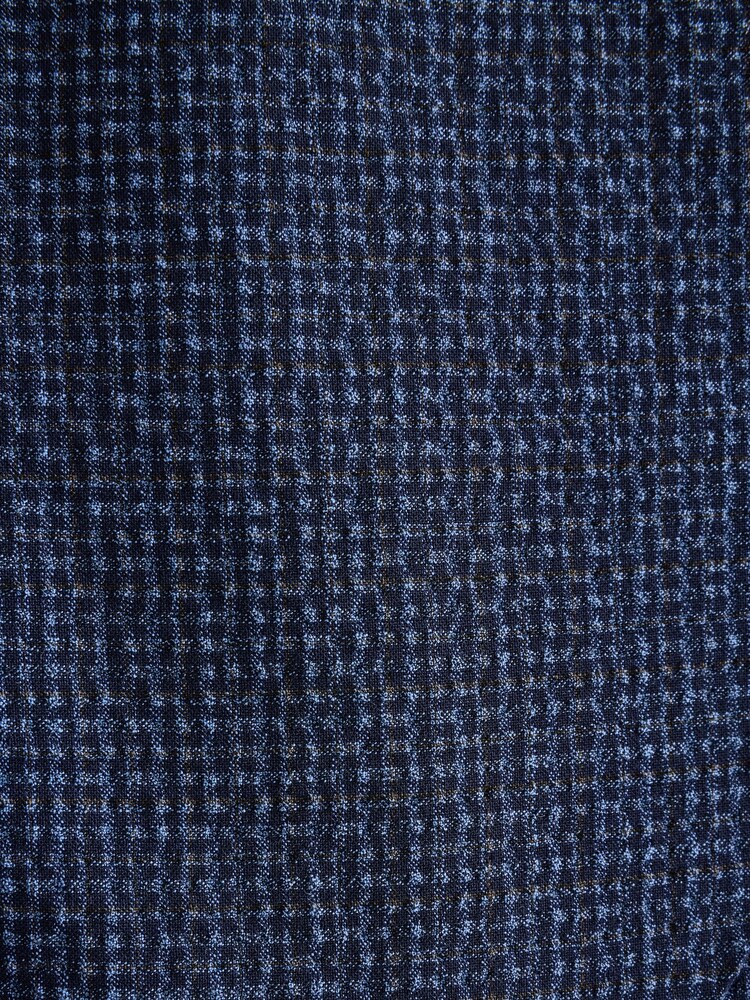 Navy Relaxed Fit Wool Blend Gingham Check Suit Trousers - Image 10 of 10 Navy Relaxed Fit Wool Blend Gingham Check Suit Trousers - Image 10 of 10