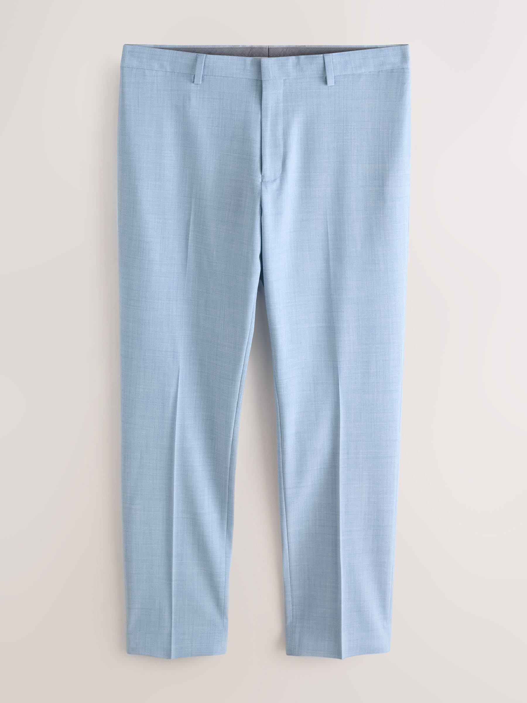 Buy Light Blue N.Premium Tailored Fit Wool Blend Motion Flex Marl