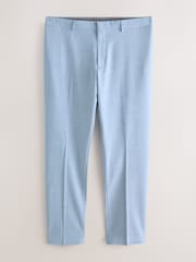 Light Blue N.Premium Tailored Fit Wool Blend Motion Flex Marl Texture Suit Trousers - Image 6 of 10
