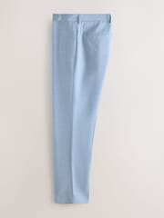 Light Blue N.Premium Tailored Fit Wool Blend Motion Flex Marl Texture Suit Trousers - Image 7 of 10