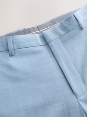 Light Blue N.Premium Tailored Fit Wool Blend Motion Flex Marl Texture Suit Trousers - Image 9 of 10