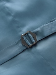 Light Blue N.Premium Wool Blend Motionflex Marl Texture Suit Waistcoat - Image 9 of 10