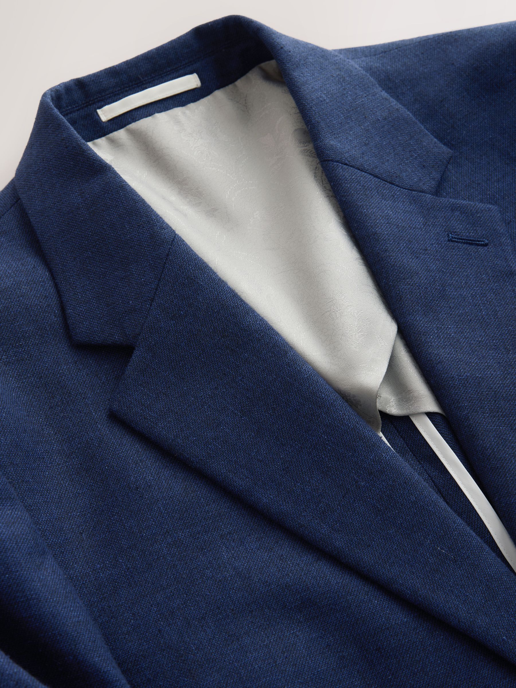 Buy Navy Tailored Fit Linen Blend Texture Suit Jacket from Next USA