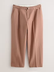 Hellbraun - Loose Fit Cotton Linen Suit Trousers - Bild 5 von 9