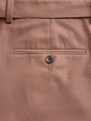 Hellbraun - Loose Fit Cotton Linen Suit Trousers - Bild 8 von 9