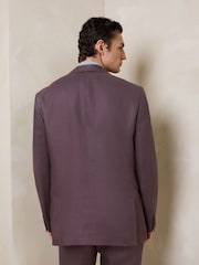 Violeta violeta - N.Premium Tailored Fit 100% Linen Suit Jacket - Attēls 3 no 8