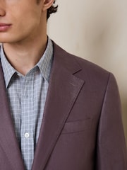 Violeta violeta - N.Premium Tailored Fit 100% Linen Suit Jacket - Attēls 4 no 8